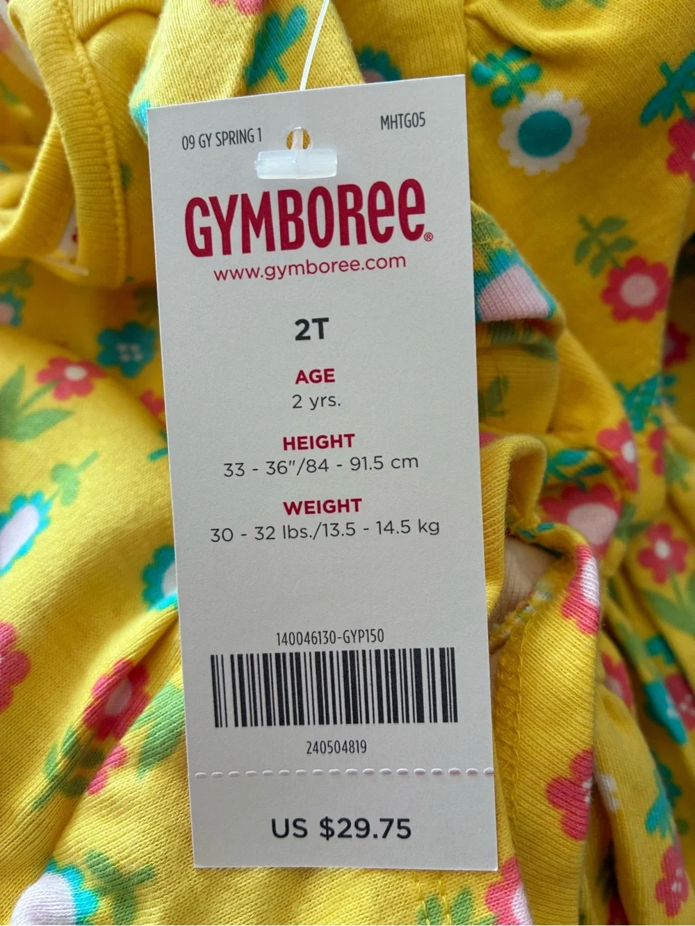 Gymboree Happy Rainbow Floral Cotton Dress with Bloomers